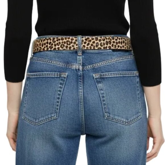 Vintage Sand Castle Paris Belt Womens Leopard Mesh Fur Bronze Metallic Buckle ML main image 12